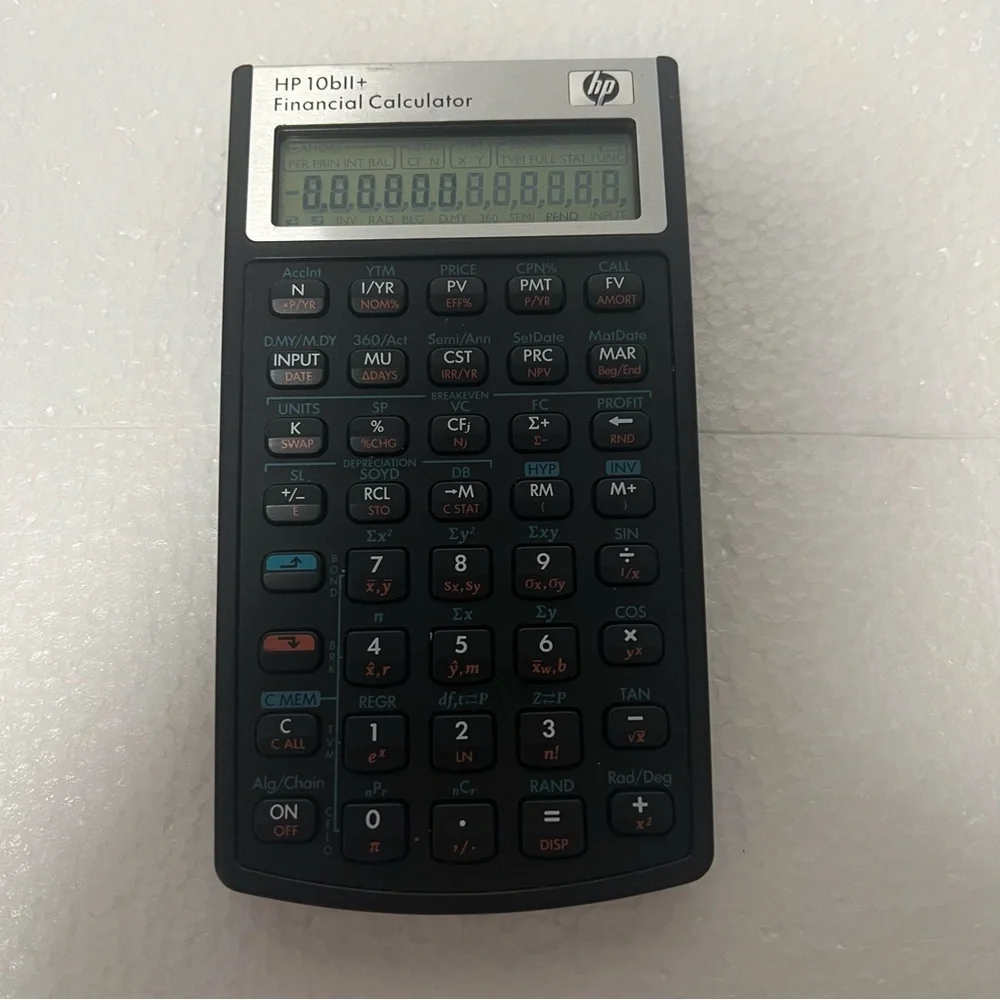 HP 10bII+ Black Financial Calculator